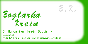 boglarka krein business card